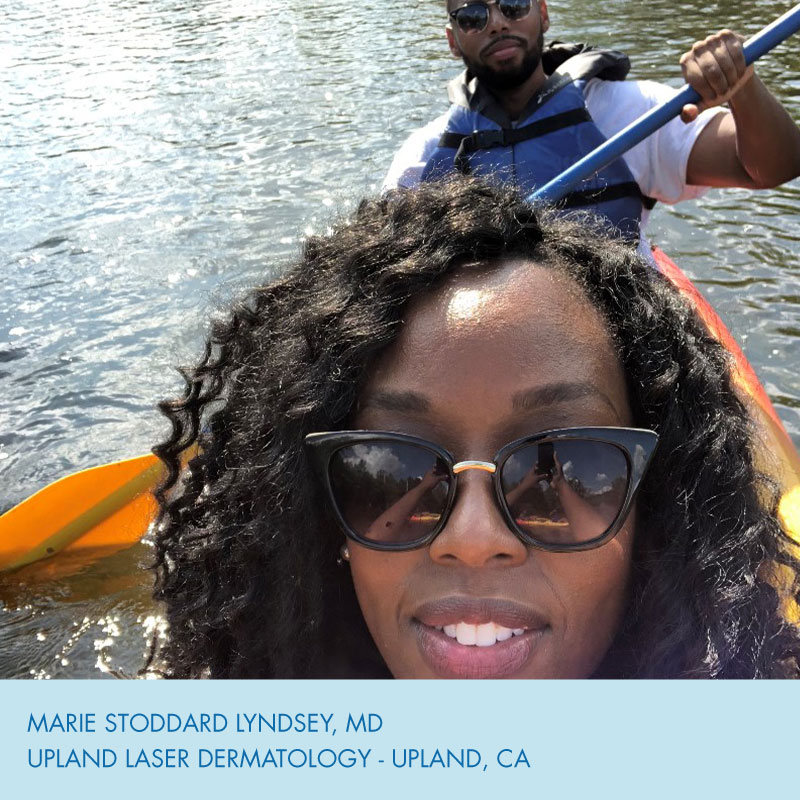 Marie Stoddard Lyndsey, MD kayaking with her husband